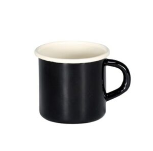 Drinkmok - DEN HAAG - zwart & crème - 8 cm
