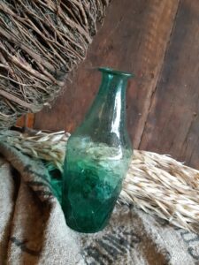 Vaasje glas | gerecycled dun glas | groen