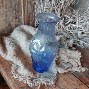 Vaasje glas | gerecycled dun glas | blauw