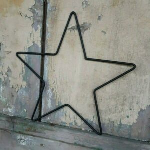 Metalen ster | Zwart | 20 of 30 cm