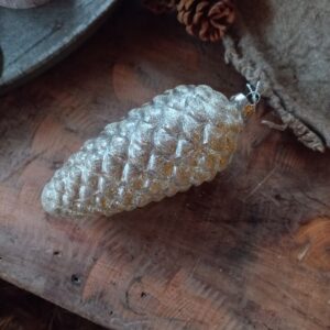 Glazen Ornament | Dennenappel Zilver