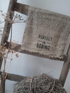 Shabby linnen doek  | Perfect is Boring | 30/45