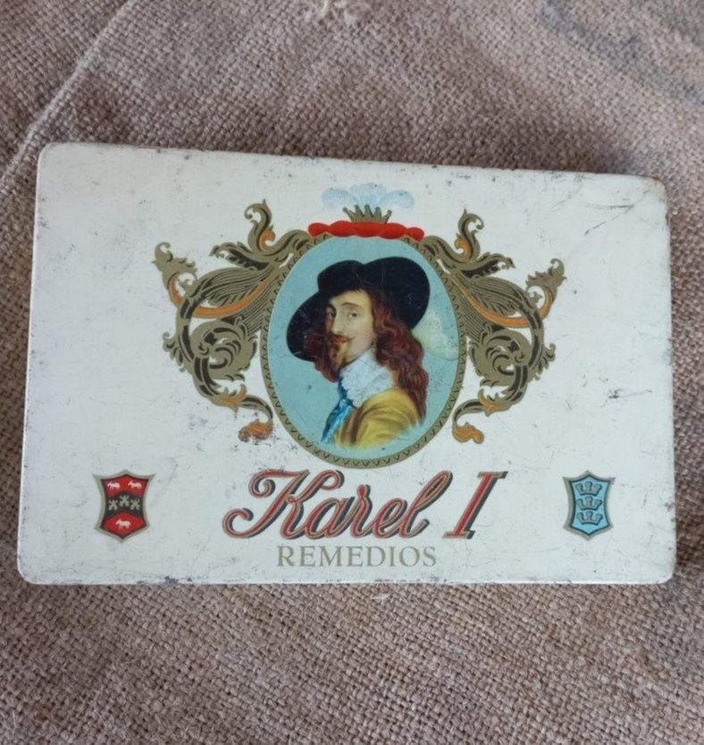 Vintage Cigarenblikje Karel 1 |  Creme