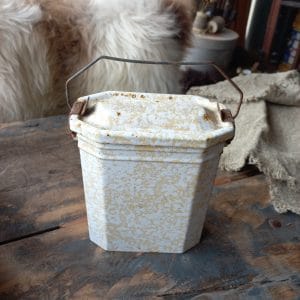 Brocante Franse Lunchbox | Emaille