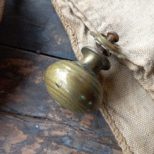 Oude Deurknop met Rozet | Koper/Vintage
