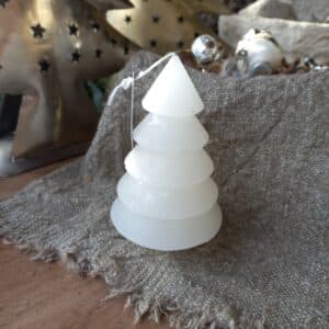 Kaars/Sculpture Kerstboom | Wit