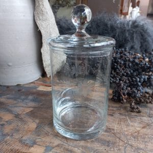 Vintage Glazen Pot | Geëtst Glas