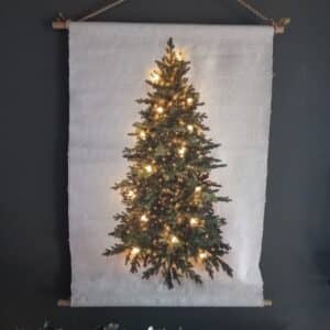 Wanddoek Kerstboom LED | Small 40x60cm
