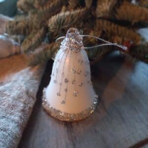 Kerstklokje van Glas | Wit Mat of glanzend | 8cm