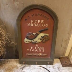 Houten Vintage Sleutelrekje/Pubbord Pipe Tabacos