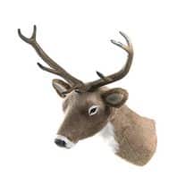 Deer Head 32x29x18cm Bruin/Wit