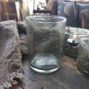 Lara cillinder Stones glas/waxinelichthouder
