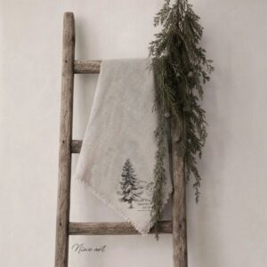 Binnenkort!... Shabby Linnen Doek Kerstboom 45/45