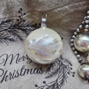 Glazen Kerstbal | Zilver/Mat Zilver/Glitter 5,5cm (81)
