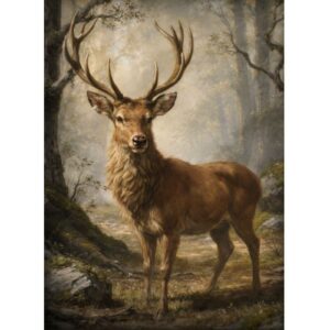 Binnenkort!...Winterposter het Rendier in het bos