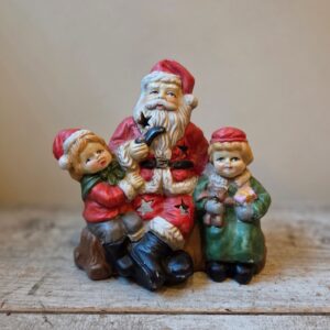 Vintage Theelichthouder Kerstman