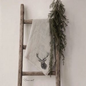 Binnenkort!... Shabby doek Rustiek Rendier 45/45cm