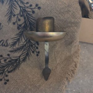 Vintage Kaarshoudertje Messing op Steker