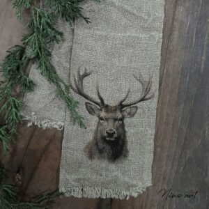 Binnenkort!... Shabby linnen lint Rendier